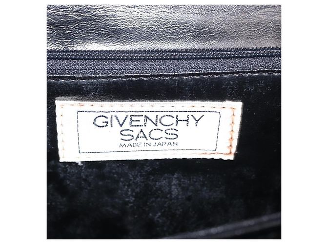 GIVENCHY Sac à main en cuir noir et or - vue 18