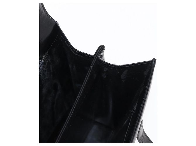 GIVENCHY Sac à main en cuir noir et or - vue 19