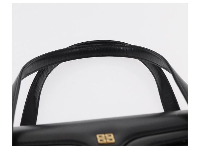 GIVENCHY Sac à main en cuir noir et or - vue 8