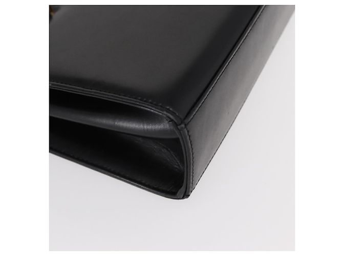 GIVENCHY Sac à main en cuir noir et or - vue 9
