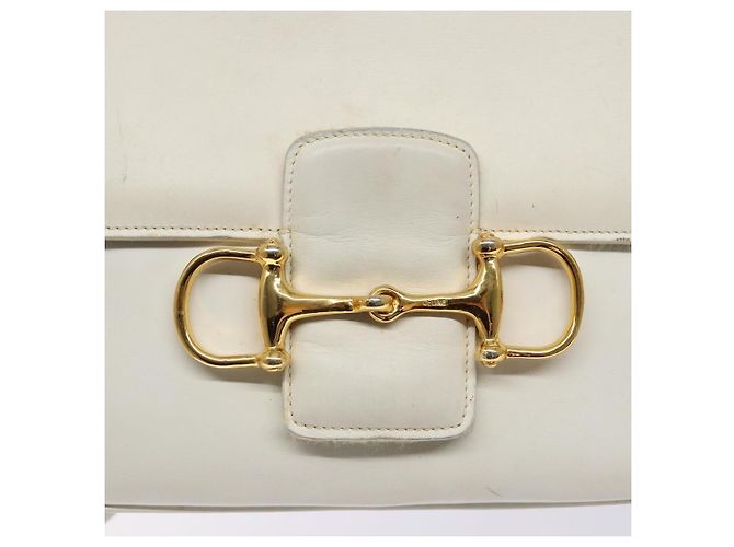 Céline CELINE Shoulder Bag Leather Gold White - vista 17