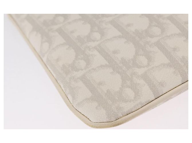 Christian Dior Trotter Canvas Romantic Shoulder Bag PVC White Silver - vista 15