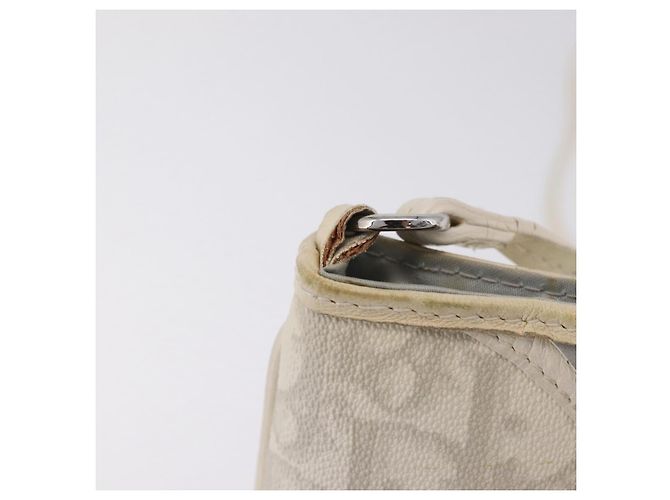 Christian Dior Trotter Canvas Romantic Shoulder Bag PVC White Silver - vista 18