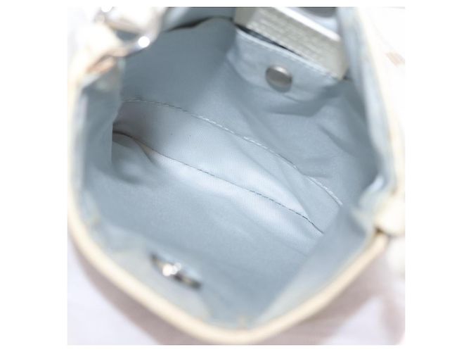 Christian Dior Trotter Canvas Romantic Shoulder Bag PVC White Silver - vista 20