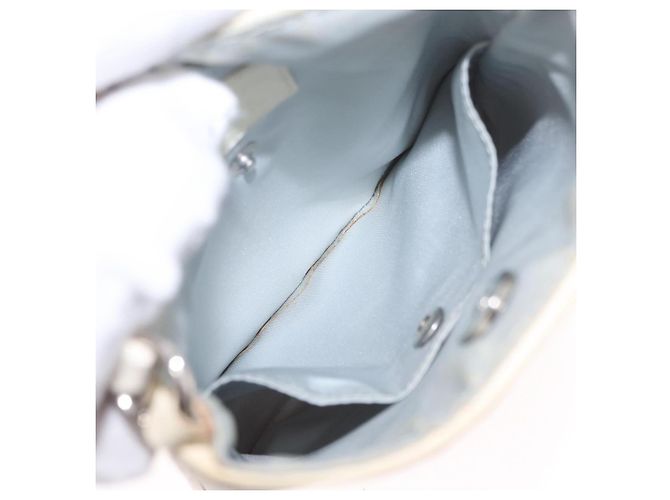 Christian Dior Trotter Canvas Romantic Shoulder Bag PVC White Silver - vista 23