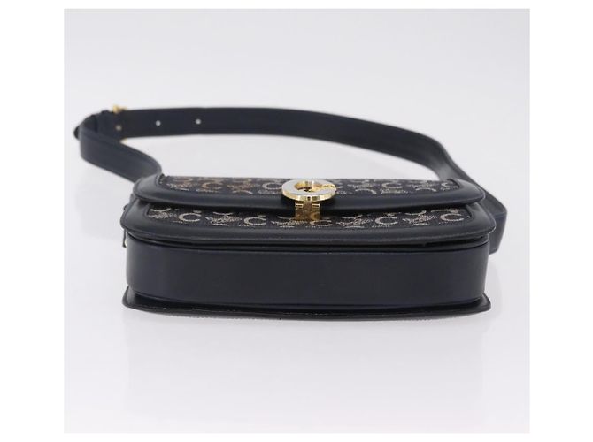 Céline CELINE C saluki Shoulder Bag Canvas Navy Gold - Ansicht 10