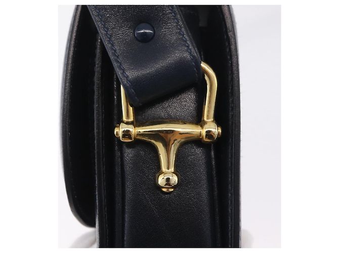 Céline CELINE C saluki Shoulder Bag Canvas Navy Gold - Ansicht 15