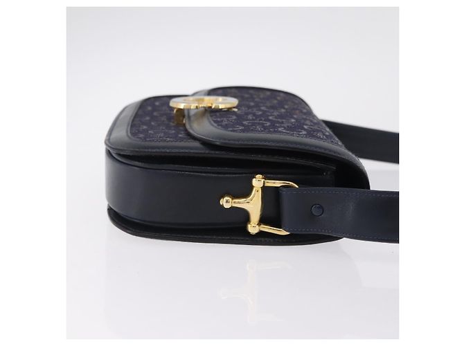 Céline CELINE C saluki Shoulder Bag Canvas Navy Gold - Ansicht 5