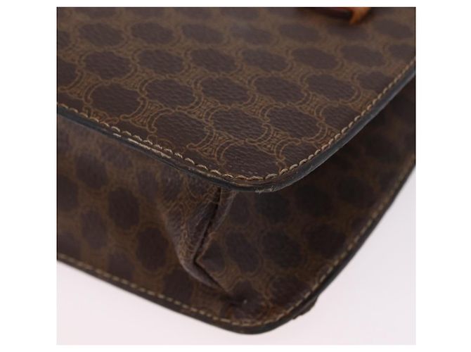Céline CELINE Macadam Canvas Medallion Hand Bag PVC Leather Brown Gold - vista 14
