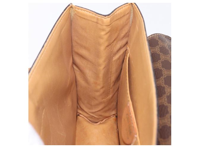 Céline CELINE Macadam Canvas Medallion Hand Bag PVC Leather Brown Gold - vista 22