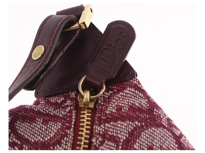 Christian Dior Trotter Canvas Hand Bag Red Gold - vista 16