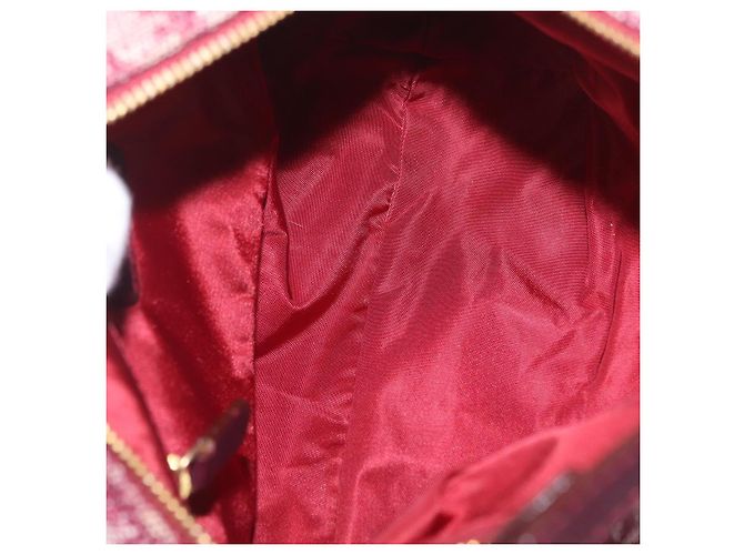 Christian Dior Trotter Canvas Hand Bag Red Gold - vista 18