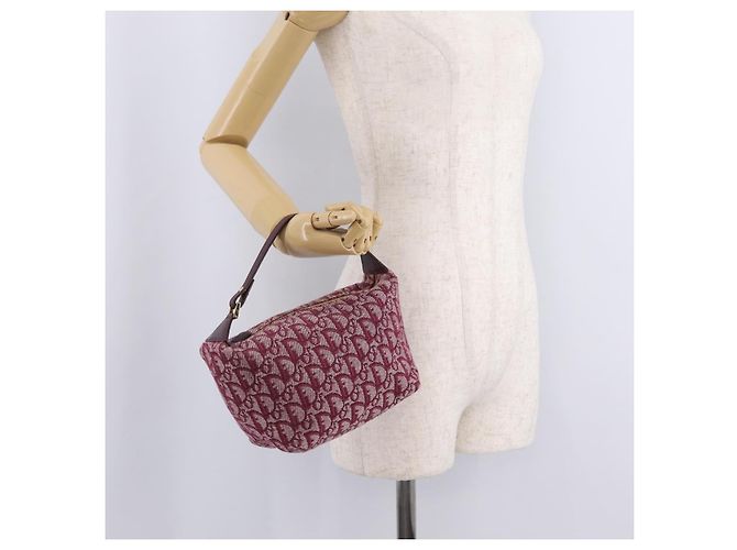 Christian Dior Trotter Canvas Hand Bag Red Gold - vista 24