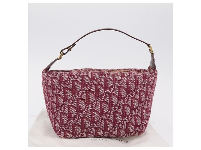 Christian Dior Trotter Canvas Hand Bag Red Gold - vista 25