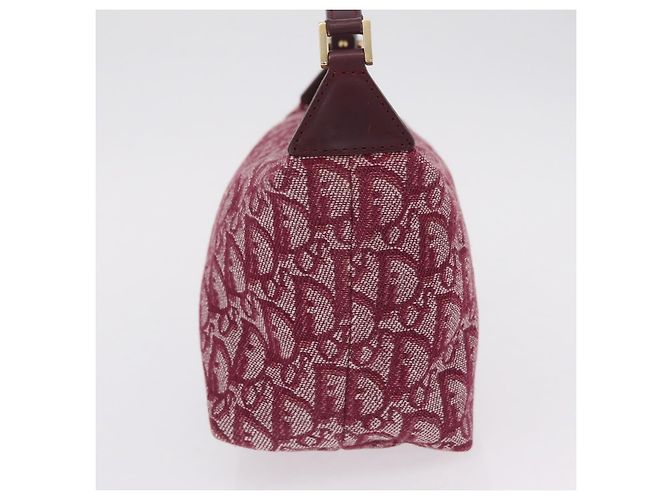 Christian Dior Trotter Canvas Hand Bag Red Gold - vista 4