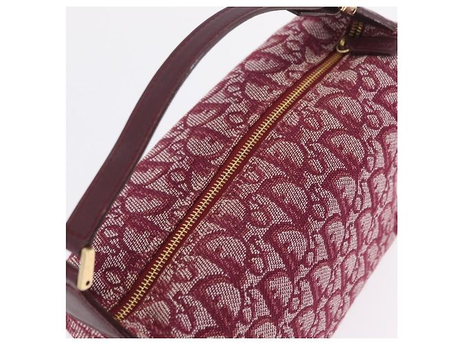 Christian Dior Trotter Canvas Hand Bag Red Gold - vista 6
