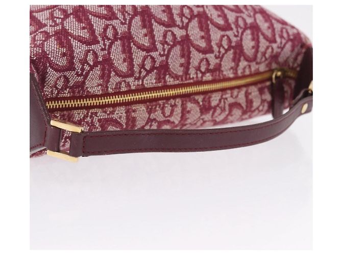 Christian Dior Trotter Canvas Hand Bag Red Gold - vista 7