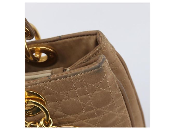 Christian Dior Canage Tote Bag Nylon Beige Gold - vista 16