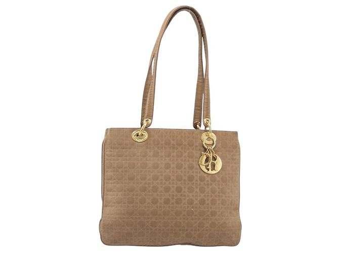 Christian Dior Canage Tote Bag Nylon Beige Gold - vista 2