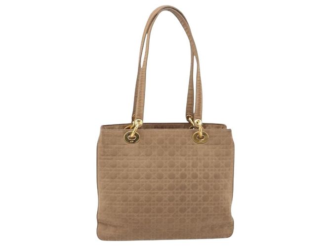 Christian Dior Canage Tote Bag Nylon Beige Gold - vista 3