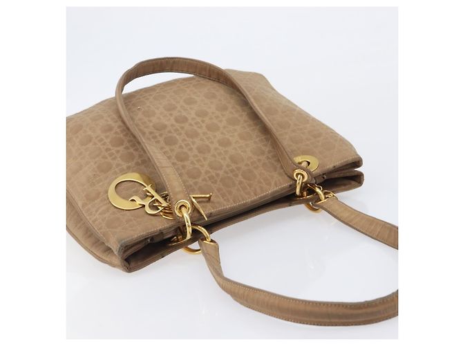 Christian Dior Canage Tote Bag Nylon Beige Gold - vista 6