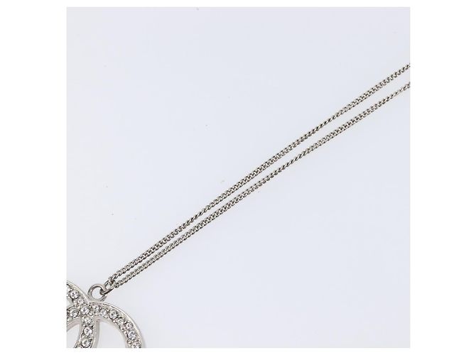 CHANEL COCO Mark Halskette Metall Silber CC - Ansicht 11