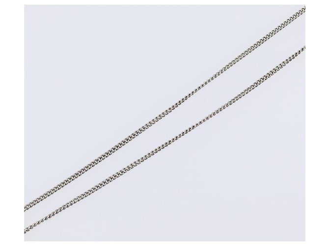 CHANEL COCO Mark Halskette Metall Silber CC - Ansicht 13