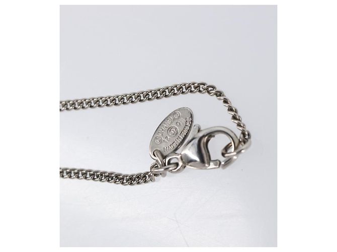 CHANEL COCO Mark Halskette Metall Silber CC - Ansicht 15
