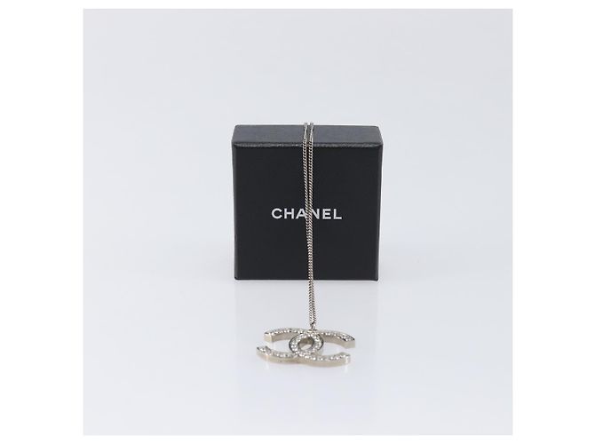 CHANEL COCO Mark Halskette Metall Silber CC - Ansicht 16