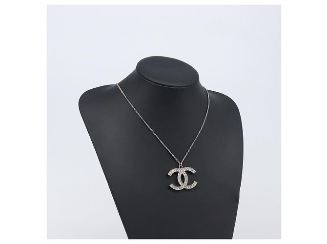CHANEL COCO Mark Halskette Metall Silber CC - Ansicht 17