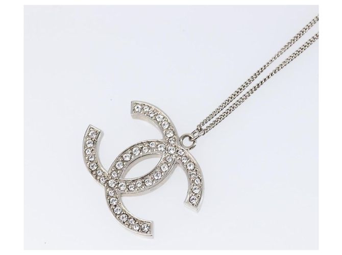 CHANEL COCO Mark Halskette Metall Silber CC - Ansicht 3