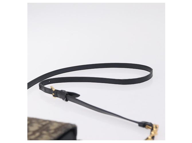 Christian Dior Trotter Canvas Chain Shoulder Bag Navy Gold - vista 10