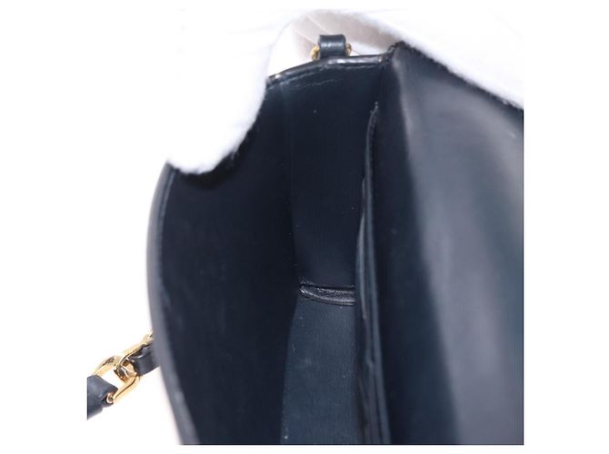 Christian Dior Trotter Canvas Chain Shoulder Bag Navy Gold - vista 24