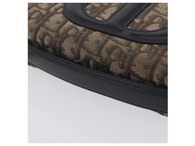 Christian Dior Trotter Canvas Chain Shoulder Bag Navy Gold - vista 7