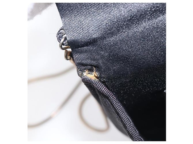 Christian Dior Shoulder Bag Nylon Black Gold Tone - vista 19