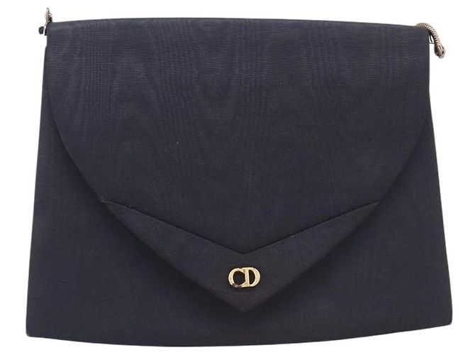 Christian Dior Shoulder Bag Nylon Black Gold Tone - vista 2