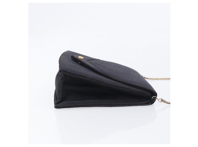 Christian Dior Shoulder Bag Nylon Black Gold Tone - vista 4