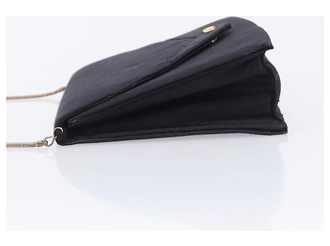 Christian Dior Shoulder Bag Nylon Black Gold Tone - vista 5