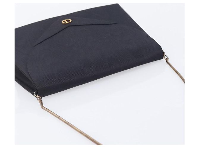 Christian Dior Shoulder Bag Nylon Black Gold Tone - vista 6