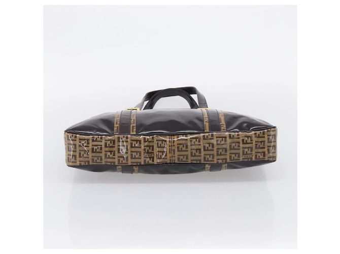 FENDI Zucchino Canvas Tote Bag Coated Canvas Beige Gold - vista 11