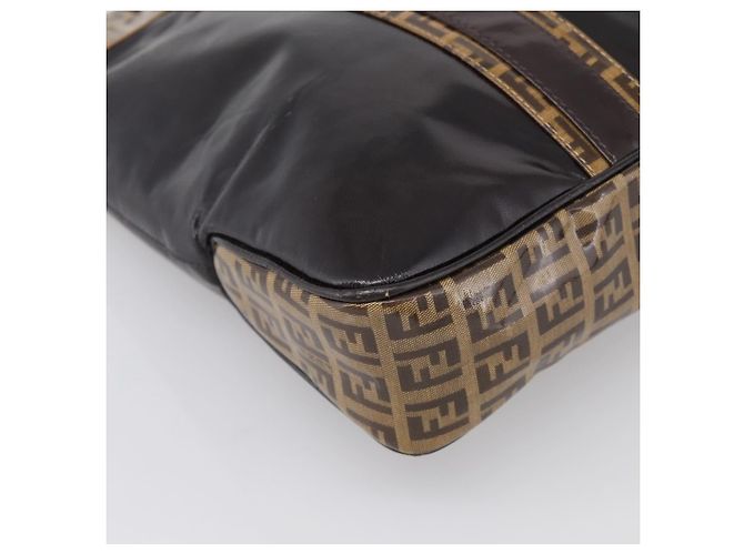 FENDI Zucchino Canvas Tote Bag Coated Canvas Beige Gold - vista 13