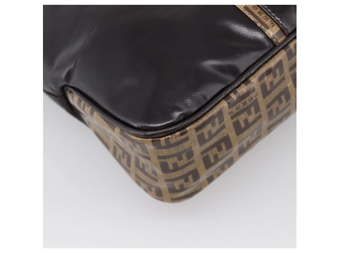 FENDI Zucchino Canvas Tote Bag Coated Canvas Beige Gold - vista 15