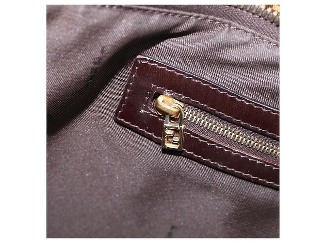 FENDI Zucchino Canvas Tote Bag Coated Canvas Beige Gold - vista 21
