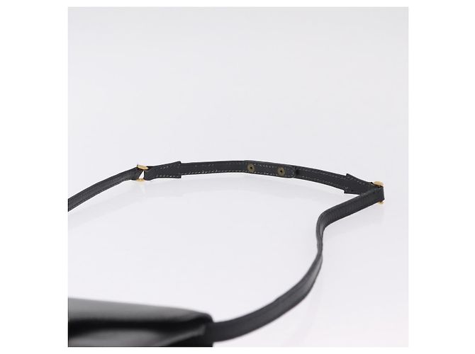 GUCCI Web Sherry Line Shoulder Bag Leather Gold Black - vista 10