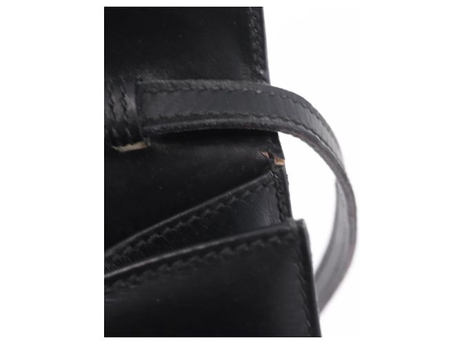 GUCCI Web Sherry Line Shoulder Bag Leather Gold Black - vista 21