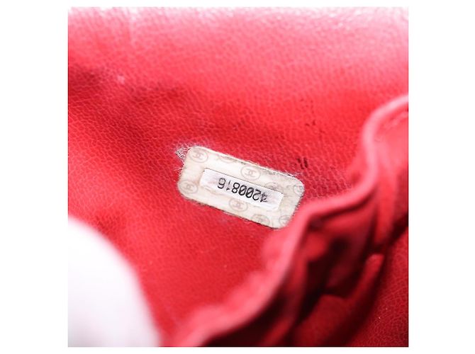 CHANEL Bolsa Vanity Caviar Skin Red Gold CC - vista 22