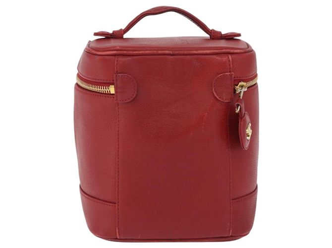 CHANEL Bolsa Vanity Caviar Skin Red Gold CC - vista 3