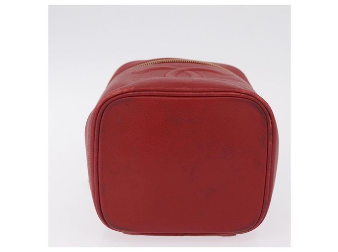 CHANEL Bolsa Vanity Caviar Skin Red Gold CC - vista 9