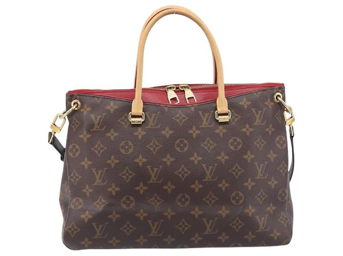 LOUIS VUITTON Monogram Pallas MM Hand Bag 2way Red M41175 LV - vista 2