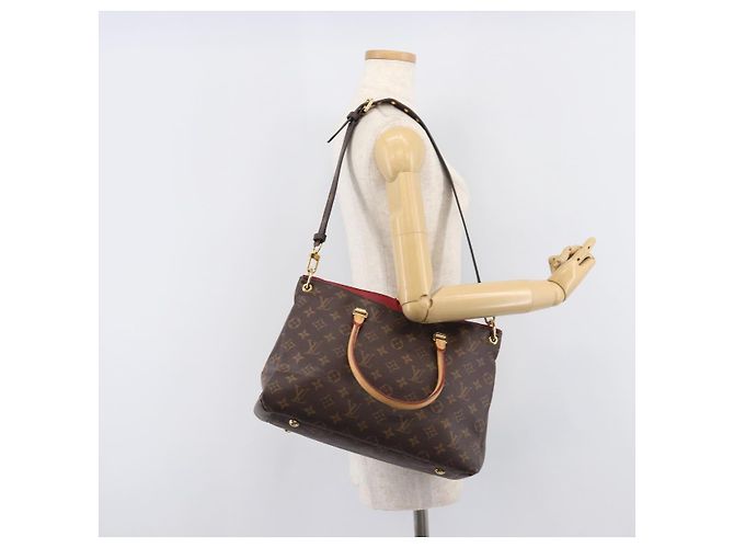 LOUIS VUITTON Monogram Pallas MM Hand Bag 2way Red M41175 LV - vista 30